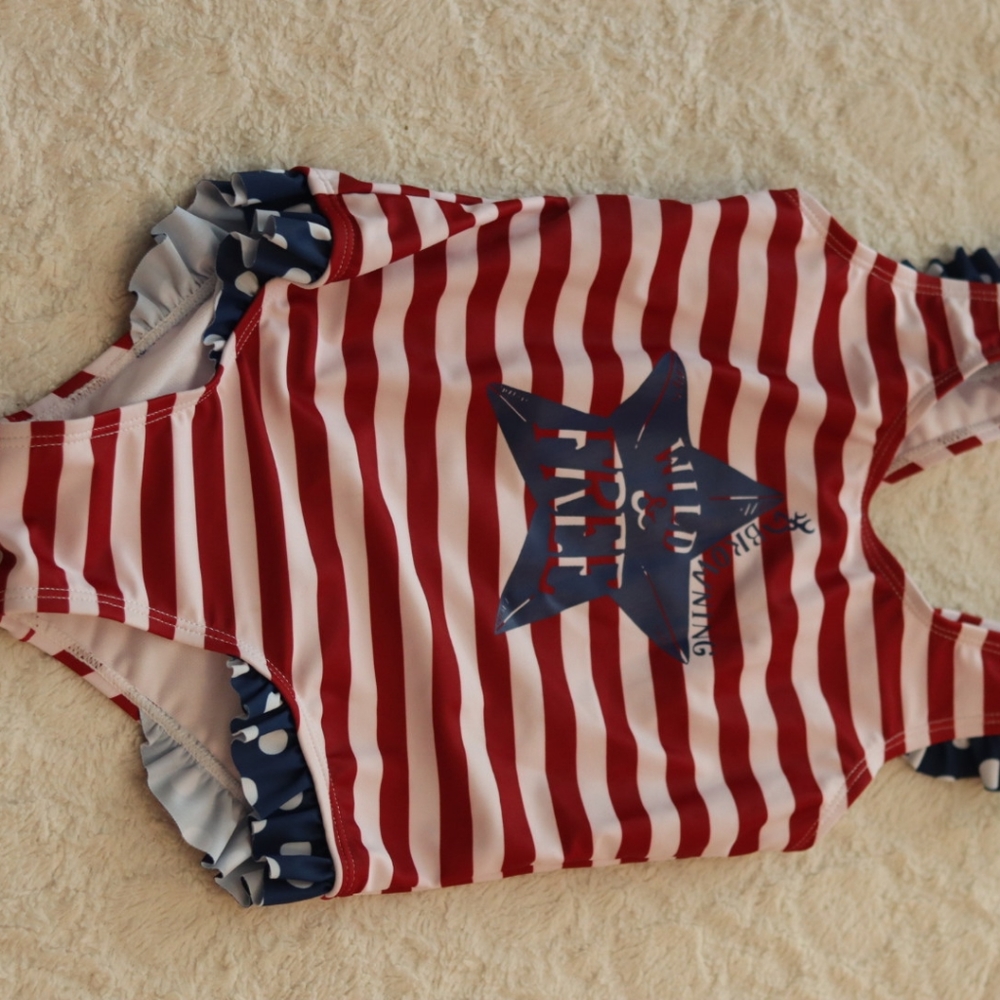 Patriotic girls Browning swimsuit nwt
